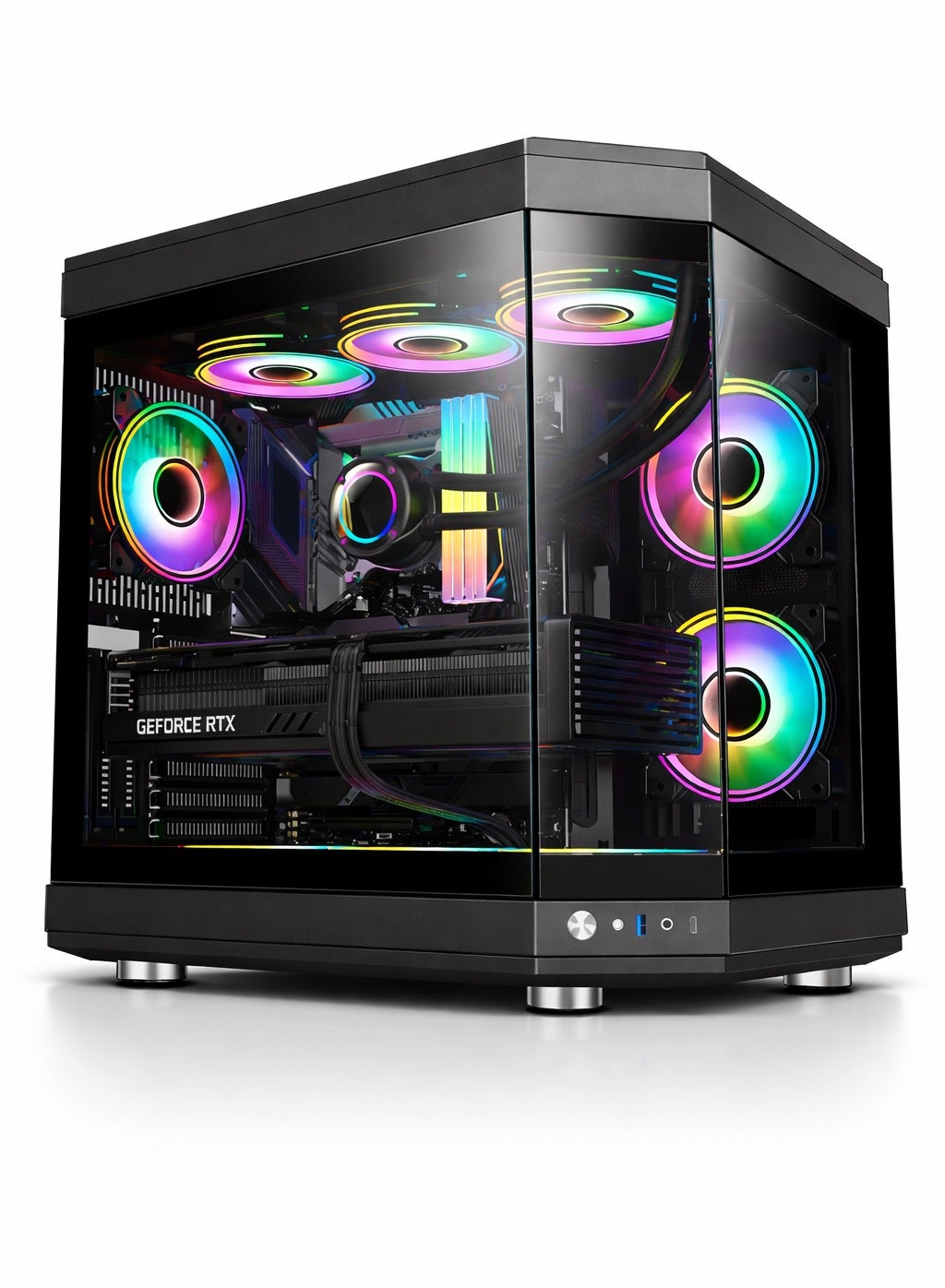 Sparx Gaming PC - Intel Core i7-14700F | GeForce RTX 5060Ti 8GB GPU | 32GB DDR5 RAM-1TB NVMe SSD | 240mm Liquid Cooler-B760 MB-650W 80+ PSU | WiFi-Bluetooth-Windows 11 Pro | Game Sekret Desktop Computer | 1 Year Warranty